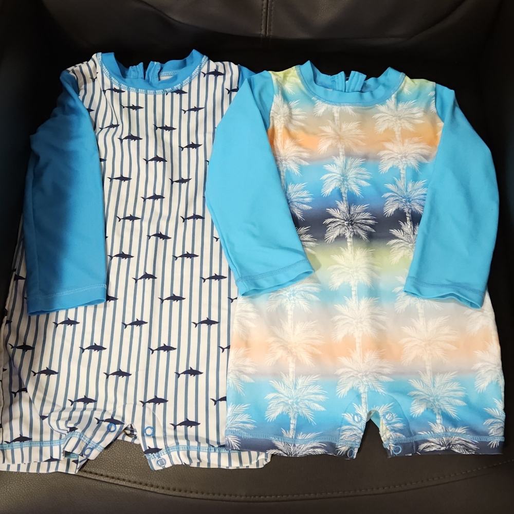 Hatley Blue and Green Rash Guard